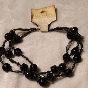 Black Beaded Necklace